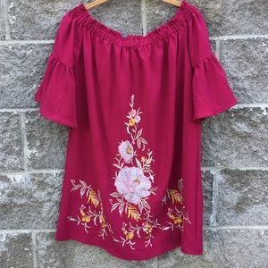 Off the Shoulder pink dress size small